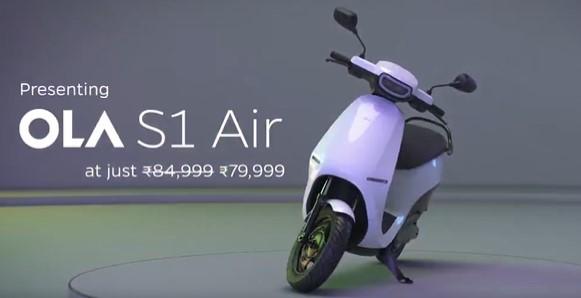 Ola launches its new affordable Ola S1 Air eScooter, Pre-book it for ₹999