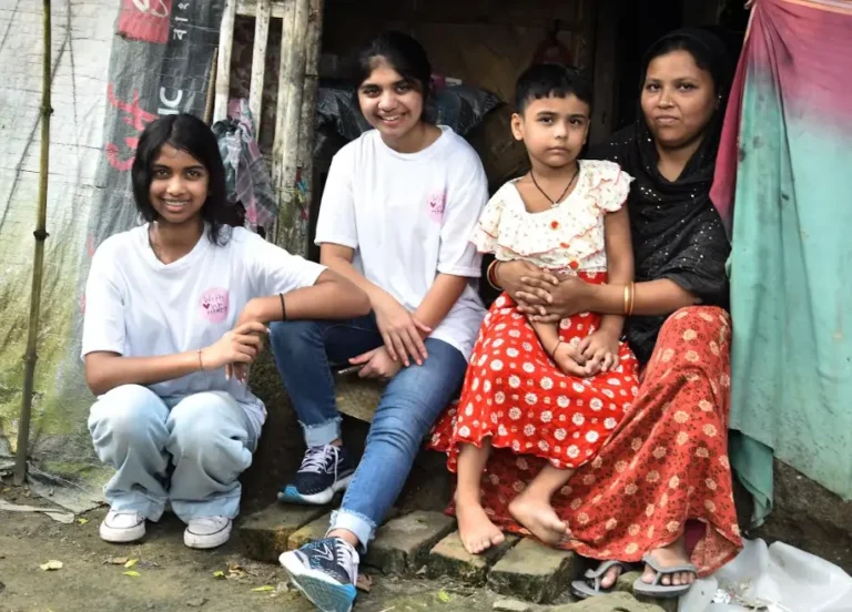 Nisha (14) Nimisha (12) with our hearts transforming lives of high-risk children in Sundarbans